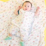 ブルー系 | 【お揃い】モチーフ総柄ガーゼスリーパーベビー | SLAP SLIP