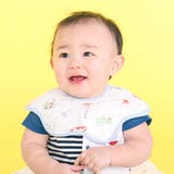 ブルー系 | 【お揃い】モチーフ総柄ガーゼスタイベビー | SLAP SLIP