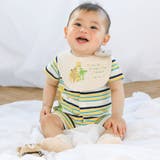 【お揃い】アニマルプリントマルチボーダー半袖ロンパースベビー(60~80cm) | SLAP SLIP | 詳細画像3