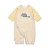 恐竜パッチ刺しゅうボーダー柄ラグラン2WAYロンパースベビー(50~70cm) | SLAP SLIP | 詳細画像10