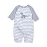 恐竜パッチ刺しゅうボーダー柄ラグラン2WAYロンパースベビー(50~70cm) | SLAP SLIP | 詳細画像19