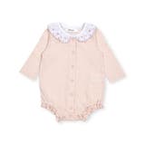 ピンク | スカラップ縁刺しゅう襟付きボディミニベビー(70~80cm) | SLAP SLIP