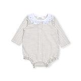 グレー系 | スカラップ縁刺しゅう襟付きボディミニベビー(70~80cm) | SLAP SLIP