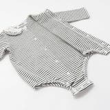 無地ボーダーアニマルクマ恐竜刺しゅうライン襟付きボディミニベビー(70~80cm… | SLAP SLIP | 詳細画像12 