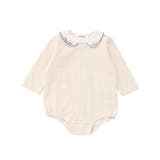 無地ボーダーアニマルクマ恐竜刺しゅうライン襟付きボディミニベビー(70~80cm… | SLAP SLIP | 詳細画像4 