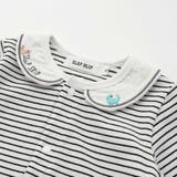 無地ボーダーアニマルクマ恐竜刺しゅうライン襟付きボディミニベビー(70~80cm… | SLAP SLIP | 詳細画像9 