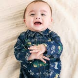 【お揃い】デニムツイル恐竜ロケット総柄ジャンプスーツベビー(70~80cm) | SLAP SLIP | 詳細画像2 