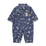 【お揃い】デニムツイル恐竜ロケット総柄ジャンプスーツベビー(70~80cm) | SLAP SLIP | 詳細画像4 