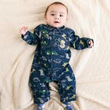 ネイビー系 | 【お揃い】デニムツイル恐竜ロケット総柄ジャンプスーツベビー(70~80cm) | SLAP SLIP