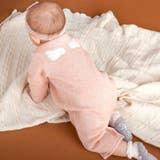 杢ピンク | くるりん天使の翼刺しゅうつきカバーオールベビー(60~80cm) | SLAP SLIP