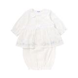 ホワイト | お花レース襟付きレーススカートドッキング2WAYオールベビー(50~70cm) | SLAP SLIP