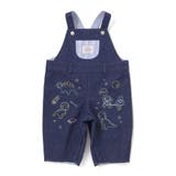 ネイビー | デニムツイルチェック切り替えサロペットベビー(70~80cm) | SLAP SLIP