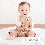 アニマルクマさんおしりパッチサロペット重ね着風カバーオールベビー(70~80cm… | SLAP SLIP | 詳細画像2 