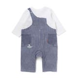 アニマルクマさんストライプサロペット重ね着風プリントロンパースベビー(60~80… | SLAP SLIP | 詳細画像17 