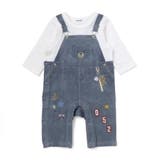 アニマルクマさんストライプサロペット重ね着風プリントロンパースベビー(60~80… | SLAP SLIP | 詳細画像4 