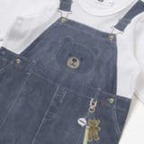 アニマルクマさんストライプサロペット重ね着風プリントロンパースベビー(60~80… | SLAP SLIP | 詳細画像7 