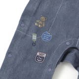 アニマルクマさんストライプサロペット重ね着風プリントロンパースベビー(60~80… | SLAP SLIP | 詳細画像9 