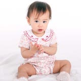 【お揃い】プリント総柄重ね襟付き半袖ロンパースベビー(60~80cm) | SLAP SLIP | 詳細画像1 