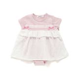 ピンク | 【お揃い】チェックレーススカート付きスモッキングボディミニベビー(70~80cm… | SLAP SLIP