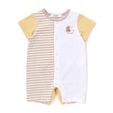 ベージュ系 | くじらクマ恐竜アニマルおしりモチーフボーダー切り替えロンパースベビー(60~80… | SLAP SLIP