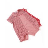 クマアニマル刺しゅう胸ポケット襟付きチェック半袖ロンパースベビー(70~80cm… | SLAP SLIP | 詳細画像11 