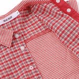 クマアニマル刺しゅう胸ポケット襟付きチェック半袖ロンパースベビー(70~80cm… | SLAP SLIP | 詳細画像12 