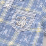 クマアニマル刺しゅう胸ポケット襟付きチェック半袖ロンパースベビー(70~80cm… | SLAP SLIP | 詳細画像16 