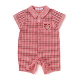 クマアニマル刺しゅう胸ポケット襟付きチェック半袖ロンパースベビー(70~80cm… | SLAP SLIP | 詳細画像5 