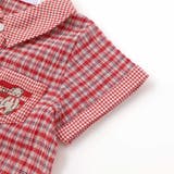 クマアニマル刺しゅう胸ポケット襟付きチェック半袖ロンパースベビー(70~80cm… | SLAP SLIP | 詳細画像9 