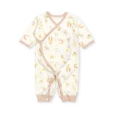 オフホワイト系(アニマル柄) | イチゴアニマルクマプリント総柄肌着ベビー(60~70cm) | SLAP SLIP