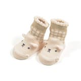オフホワイト(クマ) | ヒツジウサギクマ耳ぴょこぴょこアニマルカップソックスベビー | SLAP SLIP