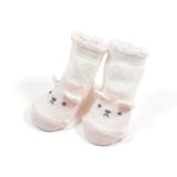 ピンク(ウサギ) | ヒツジウサギクマ耳ぴょこぴょこアニマルカップソックスベビー | SLAP SLIP