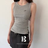 GRAY | エトル サイドスリットタンクトップ ts1506 | BEIDELLI