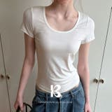 WHITE | ビリー Uネック半袖Tシャツ ts1508 | BEIDELLI