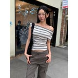 クリ ストライプオフショルダー半袖Tシャツ ts1520 | BEIDELLI | 詳細画像9