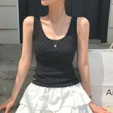 BLACK | ドットフライスキャミソール ts1428 | BEIDELLI