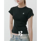 BLACK | エルロ、レタリングベーシック半袖Tシャツ ts1427 | BEIDELLI