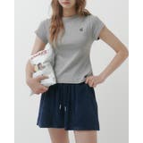 GRAY | エルロ、レタリングベーシック半袖Tシャツ ts1427 | BEIDELLI
