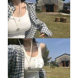 WHITE | アンバー、リブペンダントキャミソール ts1413 | BEIDELLI
