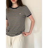 エント ストライプリンガーTシャツ DS26088 | BEIDELLI | 詳細画像3