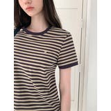 CHARCOAL | エント ストライプリンガーTシャツ DS26088 | BEIDELLI