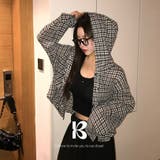 BLACK | フード付き、サマーチェックシャツ bs1195 | BEIDELLI