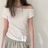 WHITE | リルカ アシンメトリーオフショルTシャツ DS26146 | BEIDELLI