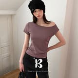 PINK | リルカ アシンメトリーオフショルTシャツ DS26146 | BEIDELLI