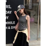 CHARCOAL | ロッカーレターリングリブタンクトップ DS26133 | BEIDELLI
