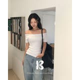 WHITE | ミューズ、スリムフィットオフショルダー半袖Tシャツ ts1416 | BEIDELLI