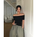 ミューズ、スリムフィットオフショルダー半袖Tシャツ ts1416 | BEIDELLI | 詳細画像12