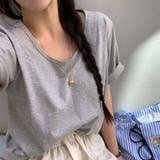 ロールアップUネック半袖Tシャツ ts1351 | BEIDELLI | 詳細画像7