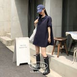NAVY | ルーズフィット、フレアPKワンピース op1278 | BEIDELLI