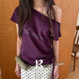 PURPLE | レナ オフショルダー半袖Tシャツ ts1521 | BEIDELLI